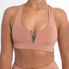Sports Bra With V Hardware Racer Back - Fawn