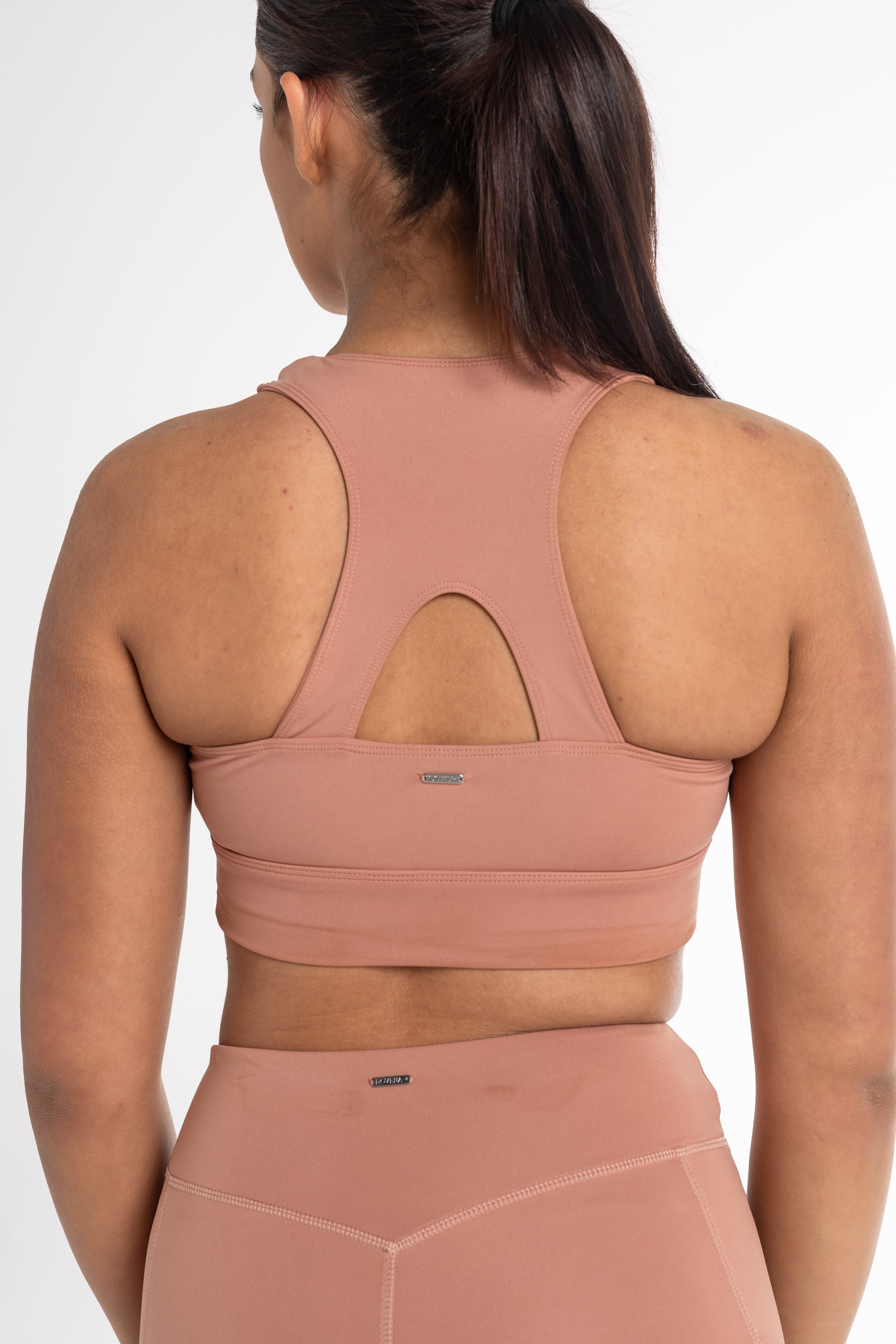 Sports Bra With V Hardware Racer Back - Fawn