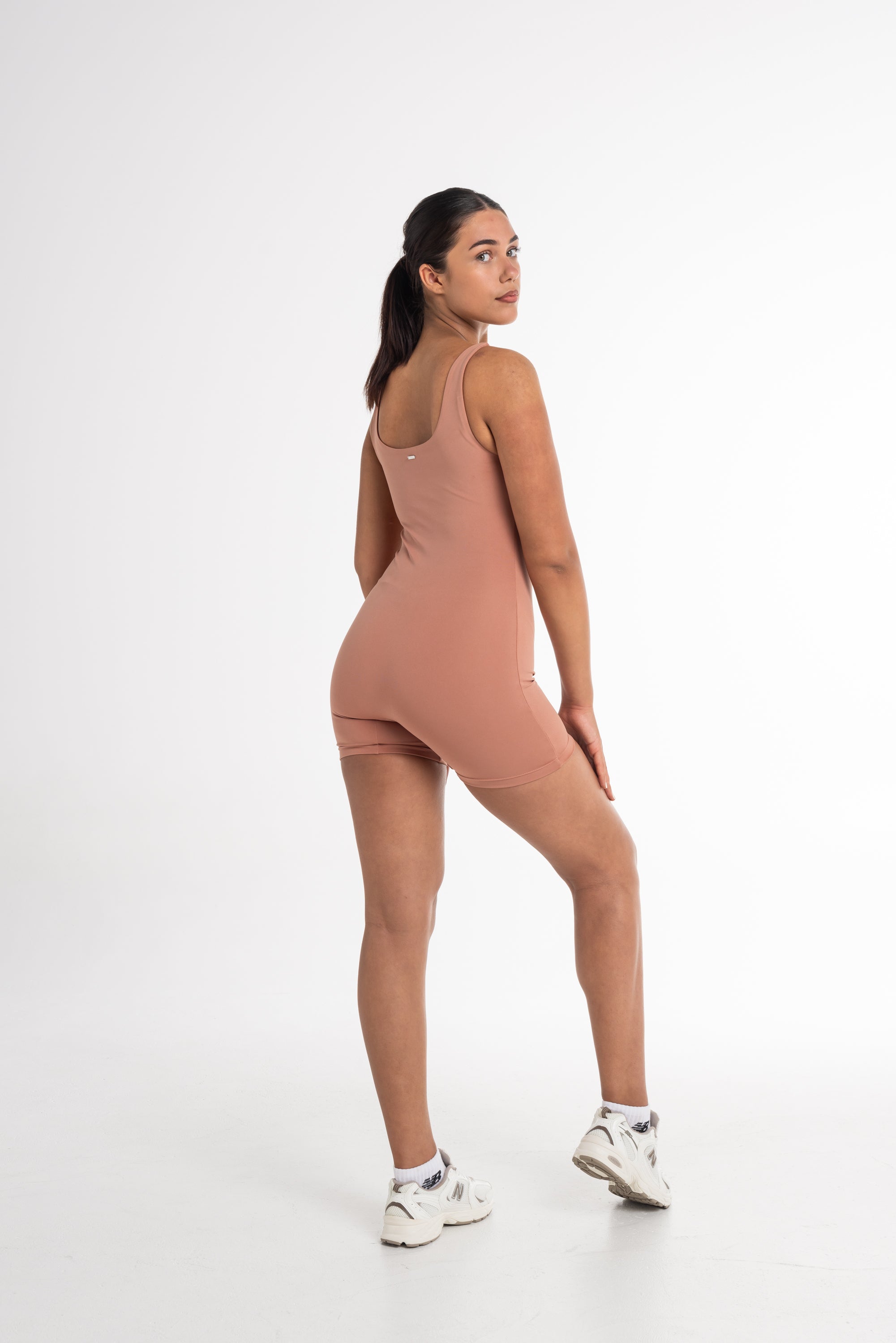 Contoured Neckline Bodysuit - Fawn